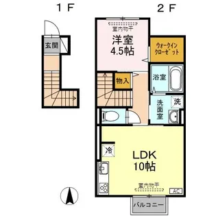 D roomウィル【2階】の間取り