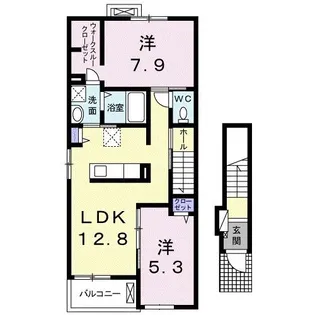 カーサ・グラースII【2階】の間取り