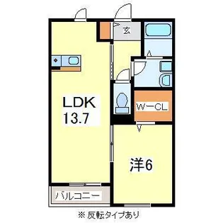 パルテ Y館・B館【1階】の間取り