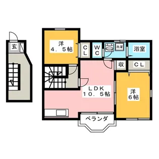 ビラアモール A棟【2階】の間取り