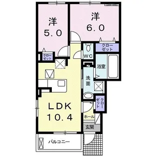 クレッシェンド ビータ【1階】の間取り