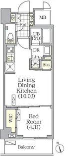 フロントプレイス飯田橋レジデンス【6階】の間取り