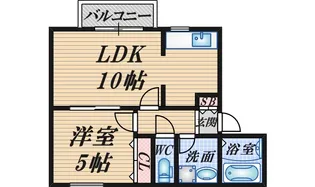 ウエストヒルズII【1階】の間取り
