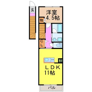 ハウス北原【2階】の間取り