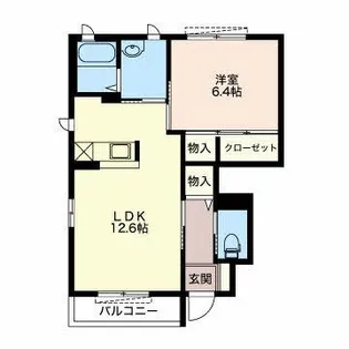 パルク大和B【1階】の間取り