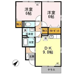 フルハウス C棟【1階】の間取り