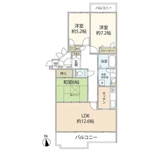 桂パークハウス西街区六番館【1階】の間取り