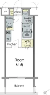 エンクレスト天神TERRACE【8階】の間取り