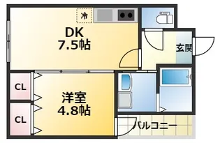 フジパレス東三国2番館【3階】の間取り