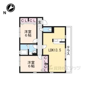ドリームスクエアF棟【2階】の間取り