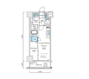 ジオエント早稲田【5階】の間取り