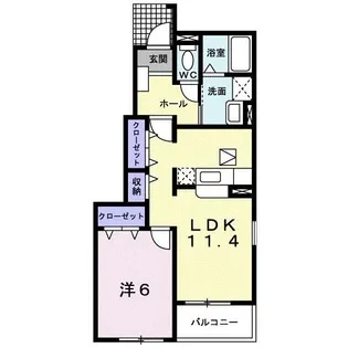 プリマ ステア A【1階】の間取り