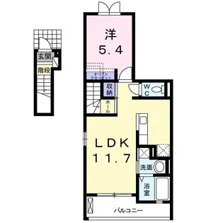 プラシード【2階】の間取り