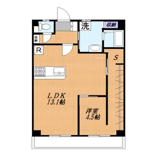 コーポサテライト【4階】の間取り