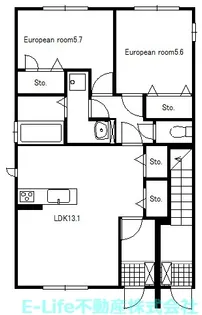 フロイデハイムA・B【1階】の間取り