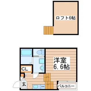 Baan荒町【1階】の間取り