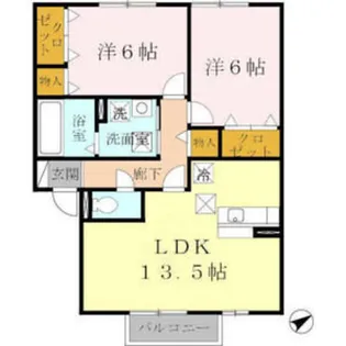 グランモア航【1階】の間取り