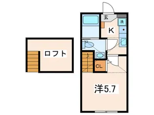 メテオール上星川【1階】の間取り