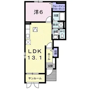 メゾン・クレール【1階】の間取り
