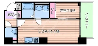 M:COURT新町【13階】の間取り
