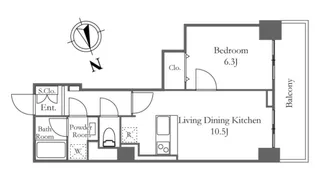 リバーシティ21新川【11階】の間取り