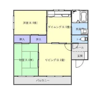 パレスサザンウィンド【2階】の間取り