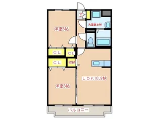 サン・ガーデン永利【3階】の間取り