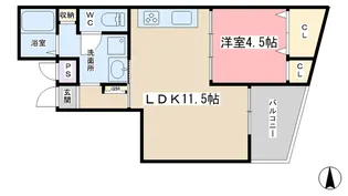 スカイコート勧修【3階】の間取り