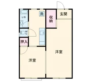 コーポオメガ【1階】の間取り