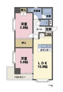 ラ・フォンテーヌ【7階】の間取り