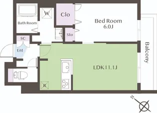 シャーメゾン瀬田【1階】の間取り