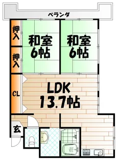 第三睦実ビル【5階】の間取り