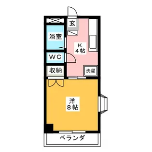 フラワーハイツ【2階】の間取り