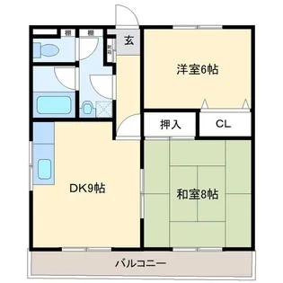 サンハイツ・ヒラノ【1階】の間取り