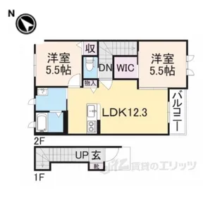 シャーメゾンコートK【2階】の間取り