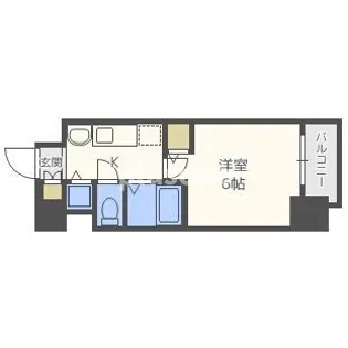 プレミアムコート天神橋【8階】の間取り