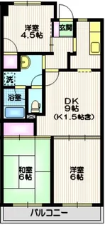 ペルシュワールもえぎ野【1階】の間取り
