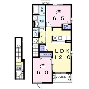 サンハイツ【2階】の間取り
