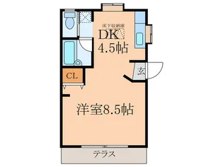 ロ-ドハイム【1階】の間取り