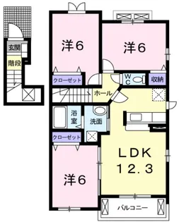 ヴィオラ壱番館A【2階】の間取り