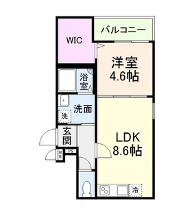 リアン富木【1階】の間取り