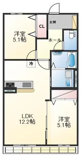 HRヒメジ XV【2階】の間取り