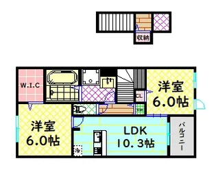 ポンテ アルト 深井ウノ【2階】の間取り