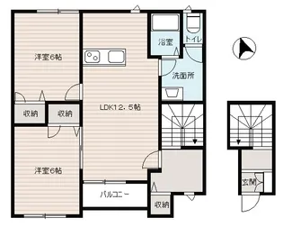 グランコートA【2階】の間取り