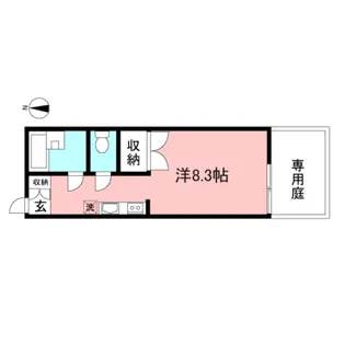 グリーンハイツB【1階】の間取り