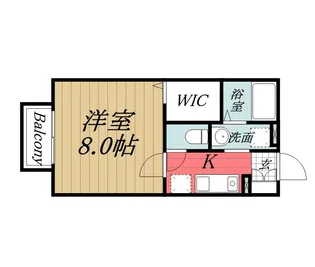 ボンヌ・シャンス八幡【1階】の間取り