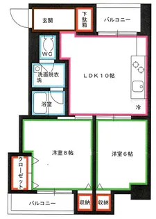 アビテビル【4階】の間取り