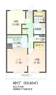 すまいる9番館【3階】の間取り
