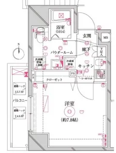 レアライズ入谷【5階】の間取り
