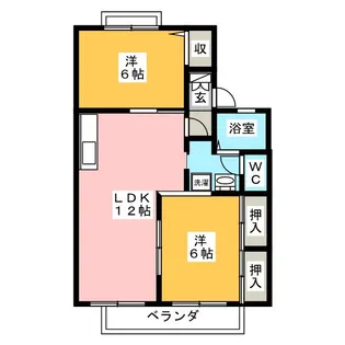セジュール秋桜B【1階】の間取り